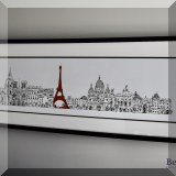 A02. Framed Paris print. 